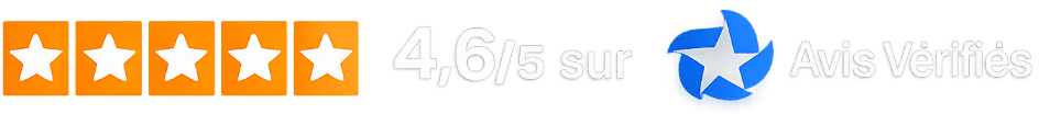 4,6 sur 5 sur Avis Vérifiés